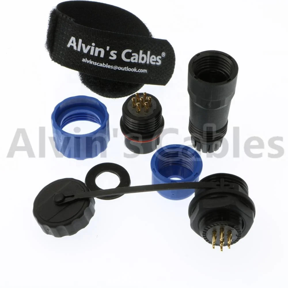 SD16 7 pin ip68 waterproof electric cable docking male plug female socket auto connector