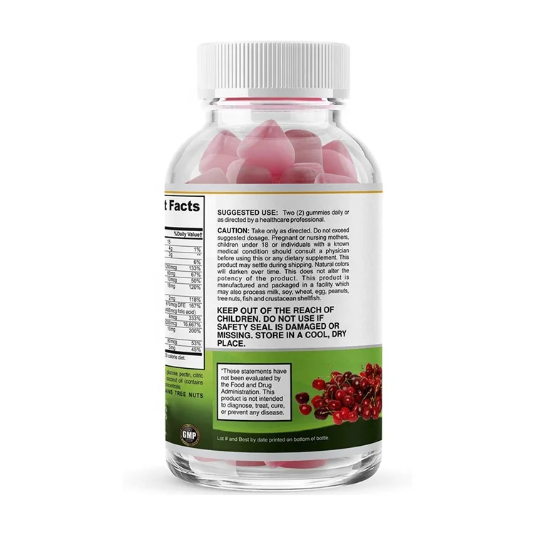 Private Label Customized Gummy Candy Biotin Gummies 10000mcg Hair Skin Nails Beauty Gummies