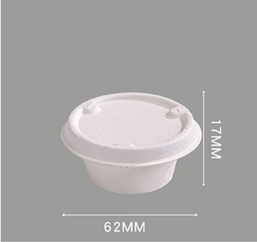 1Oz Cup Frozen Microwave Biodegradable Bagasse Sugarcane Pulp Sauce with Lid