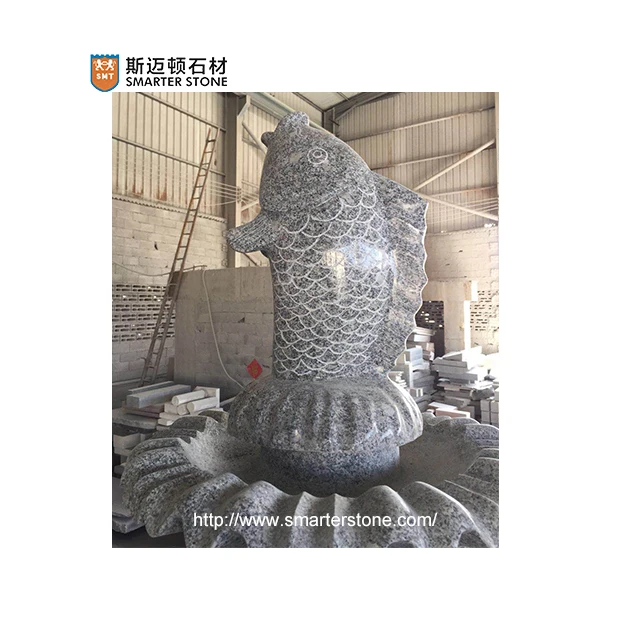 Fish body granite fountain water fountain outdoor garden fountains
