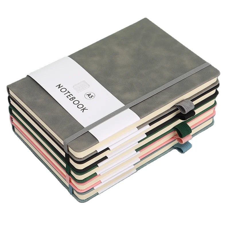 Custom logo printing A5 A6 A7 diary agenda pu leather school notebook for students journal notebooks