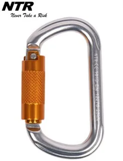 O-Shaped Steel Climbing Carabiner auto-lock Heavy Duty Carabiners For Rock Climbing Rappelling Hiking Hanging