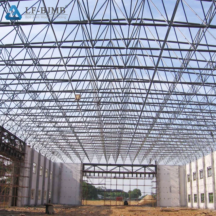Low price customized space frame roof steel structure system