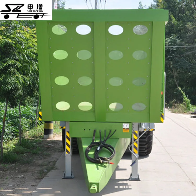 15Ton 18Ton Hydraulic Lift Tipping Trailer For Grain Silage Transportation Trailers