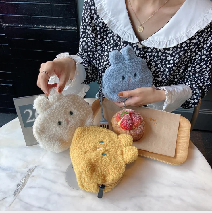 
wholesale new trendy cartoon plush mini Rabbit coin purse bag 