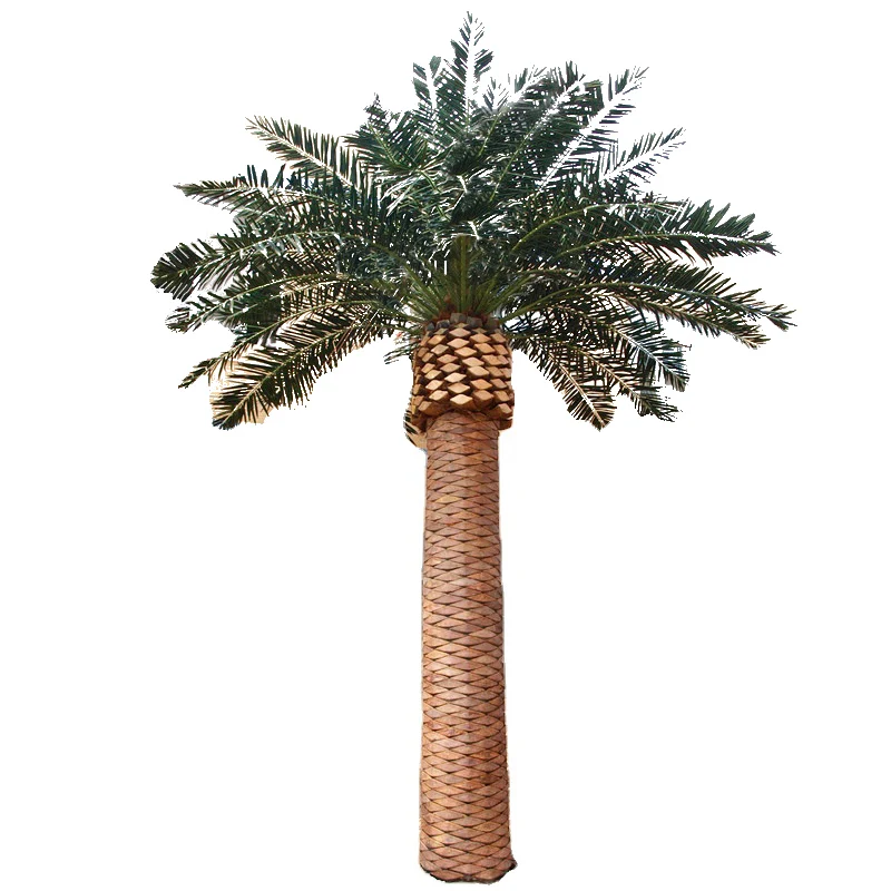 Palm artificial plants sale outdoor decor plastic fiberglass artificial palm trees