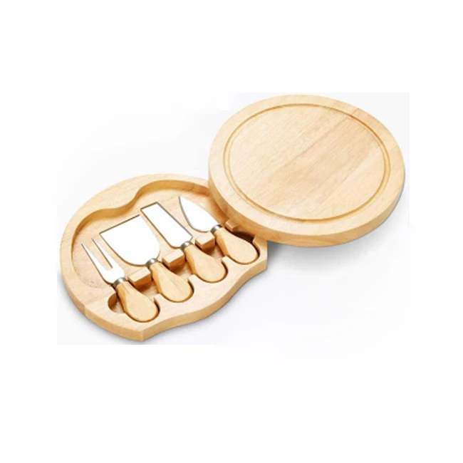 Bamboo Cheese Board Set with Slate Board Stainless Steel Blades 4 PCS Bamboo Cheese Knife