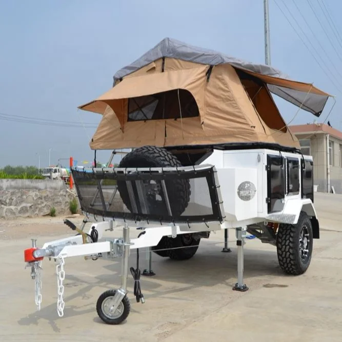 Off Road Folding Caravan Camper Trailers With Roof Tent