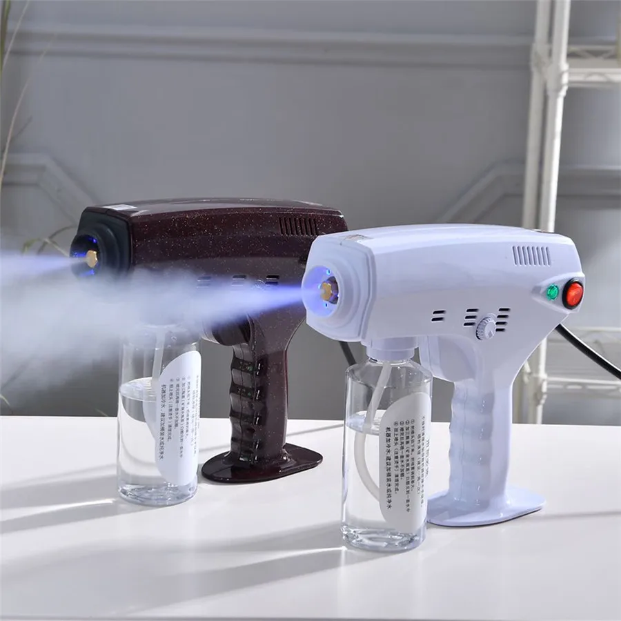 Синий свет в руке пистолет-распылитель дезинфицирующий запотевающий аппарат для комнаты офиса автомобиля
