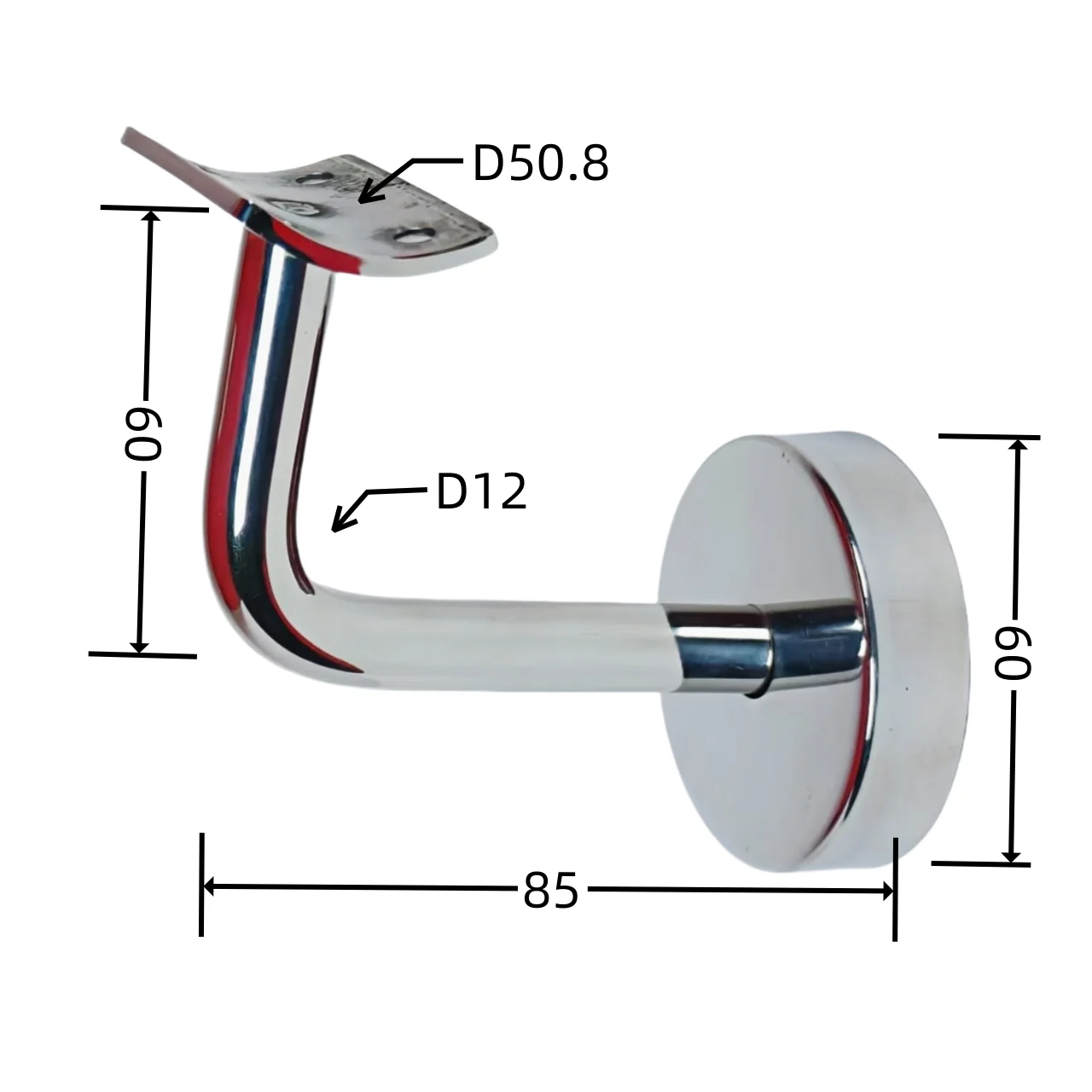 Heavy Duty Solid Cast Handrail Brackets Wall Bracket Wall Hanger Accessories Stair Railing Runs Support Stairway Hardware