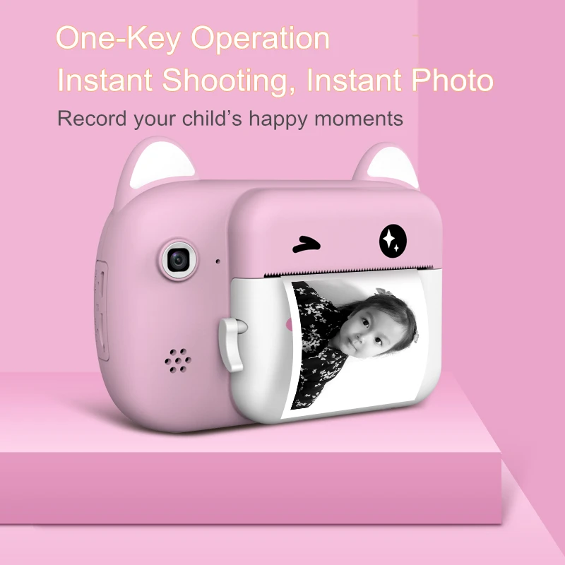 Kids Toys Digital Photo Print Real Camera HD Kids Camera Instant Print with Thermal Photo Paper For Gifts
