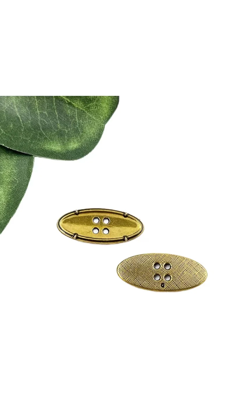 Fancy Design Garment Coat Round 4-Holes Buttons Sewing Metal Shank  Buttons For Jacket Custom For Clothing