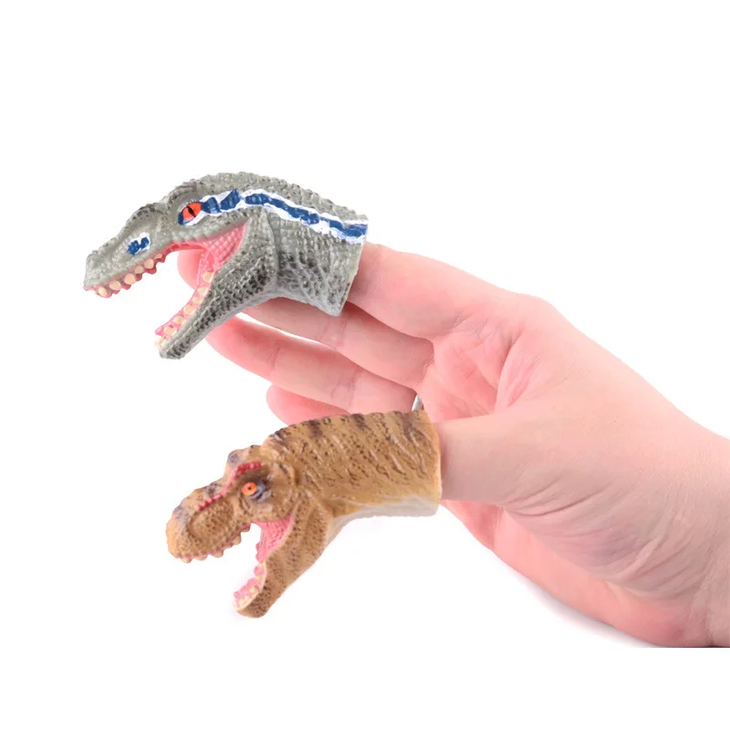 New Hot Sale Finger Puppet Toy Realistic Dinosaur Hand Puppet Toy Animal PVC Picture PCS Plastic Color Material Origin Cartons