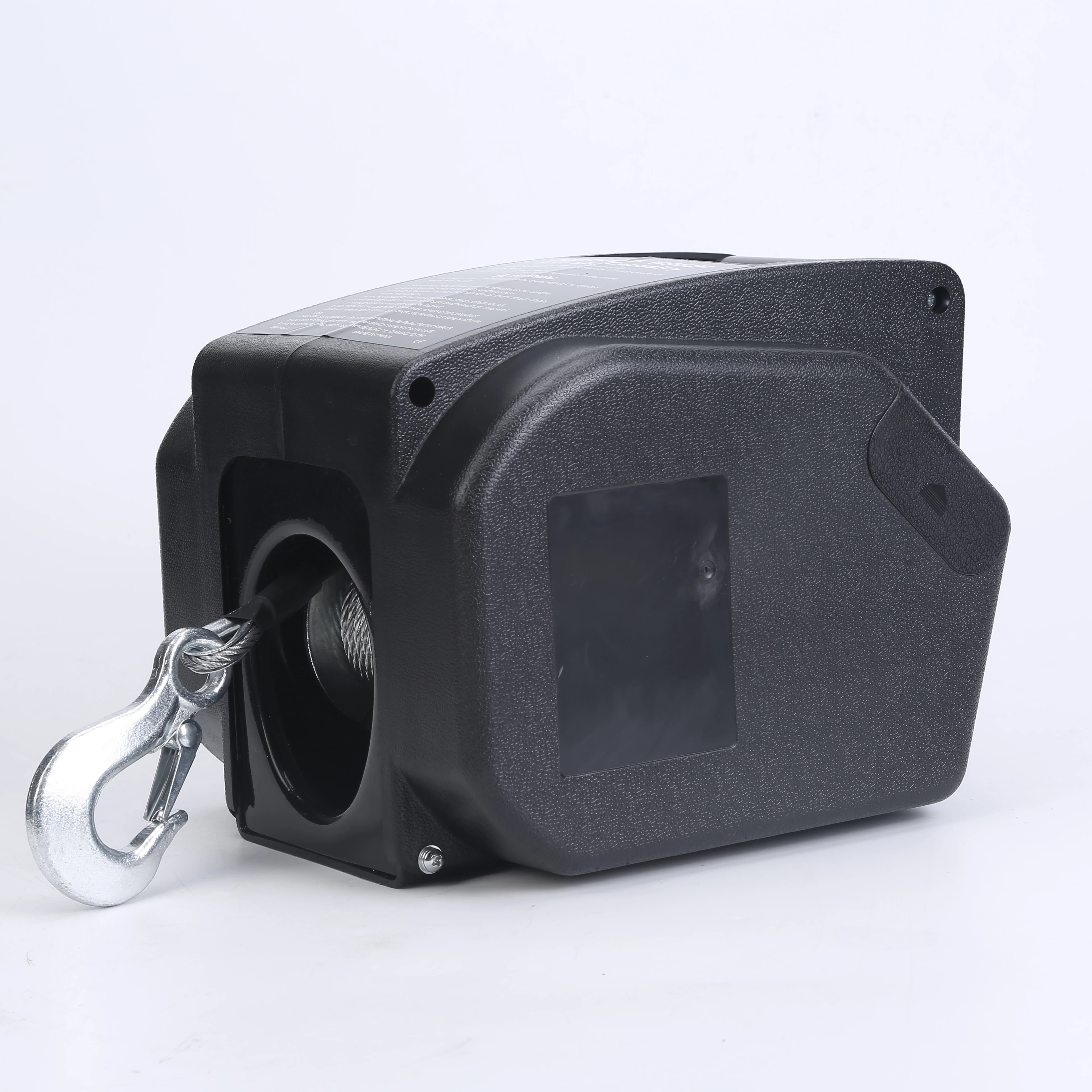 Portable Trailer Reversible Electric Winch 12V DC Power-in Power-out Freewheel Operations for Boats Up to 6000lbs