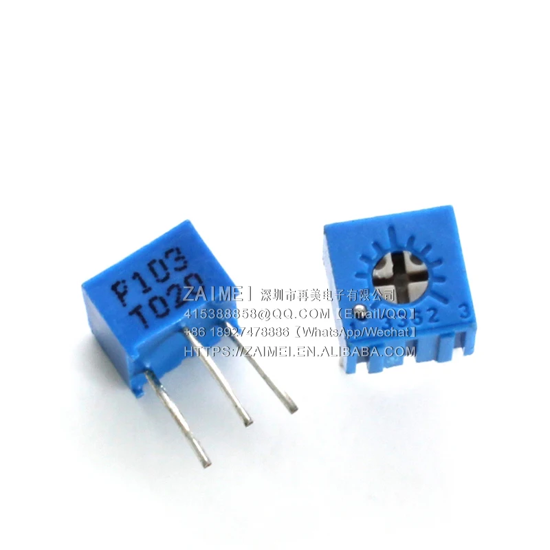 (1Bag=5Pcs) 3362P potentiometer 100K ohm P-104 standing precision adjustable resistor