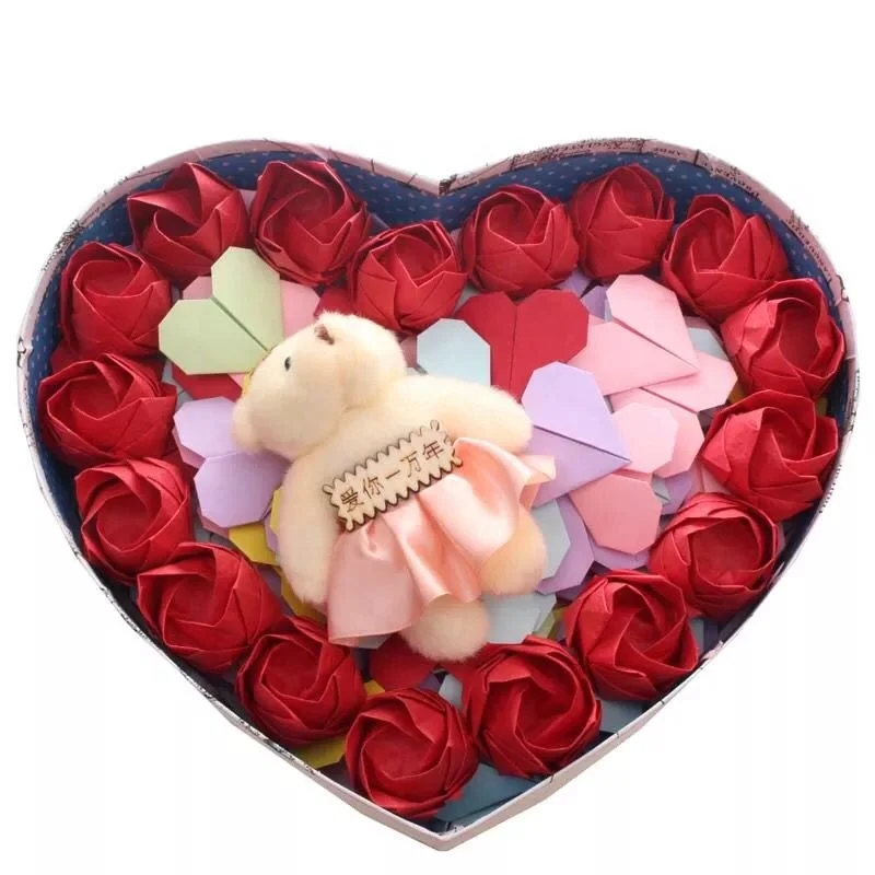 Cheap Artificial Paper Origami Flower Single Sex Rose Mix Color Red Roses Flower