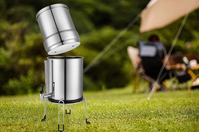 2.25 Gallon Stand Bucket Camping Tank Containers Purification System Fed Water Gravity Filter