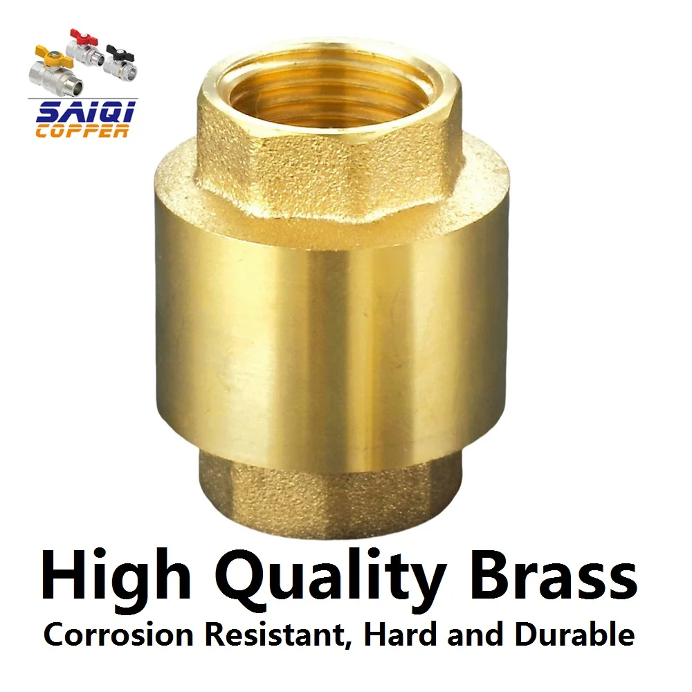 
Brass Check Valve Backflow Preventer with Brass cartridge for Fountain Suction Hose Domestic Waterworks Garden Well pump 