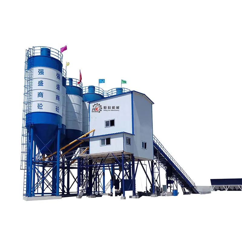 Customizable concrete mixing plant with small mobile HZS90/100/120/180/240 fully automatic high efficiency