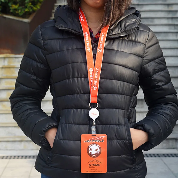 Cheap Retractable Badge Teacher Card Holder Breakaway Sublimation Keychain VIP Lanyards With Logo Custom Polyester RPET Lanyard