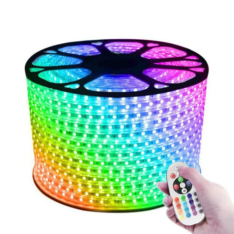 Водонепроницаемая светодиодная лента RGB оптом Smart Neon Flex 220V Outdoor 2835 Flexible 5050 SMD 100m Luces Светодиодные ленты Led 80 IP65