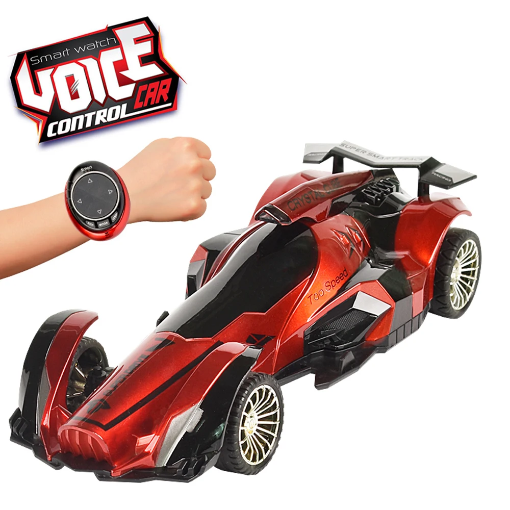 Автомобили RC 1:18 2 4G 4 канала автомобиль F1 пульт дистанционного управления гоночный игрушки часы Голосовое управление со светом и звуком для детей