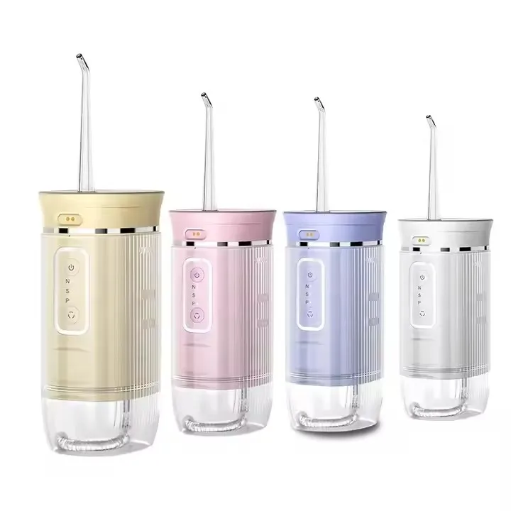 Newly Designed Household Oral Hygiene Cleaning Whitening Blue Light Water Flosser With Mirror