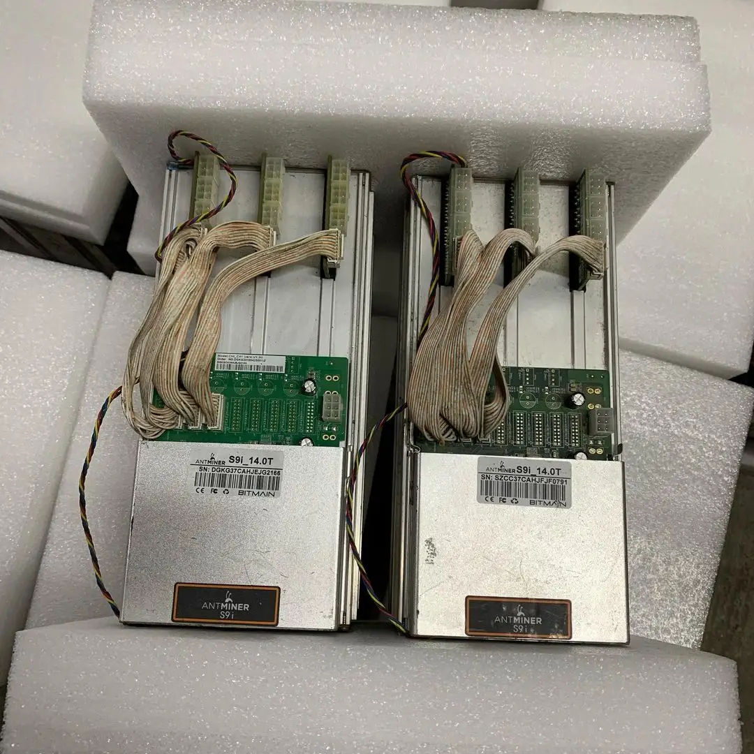 2021 б/у Майнер биткоинов Antminer S9 S9I S9J 14T 14 5 T asic с оригинальным блоком питания