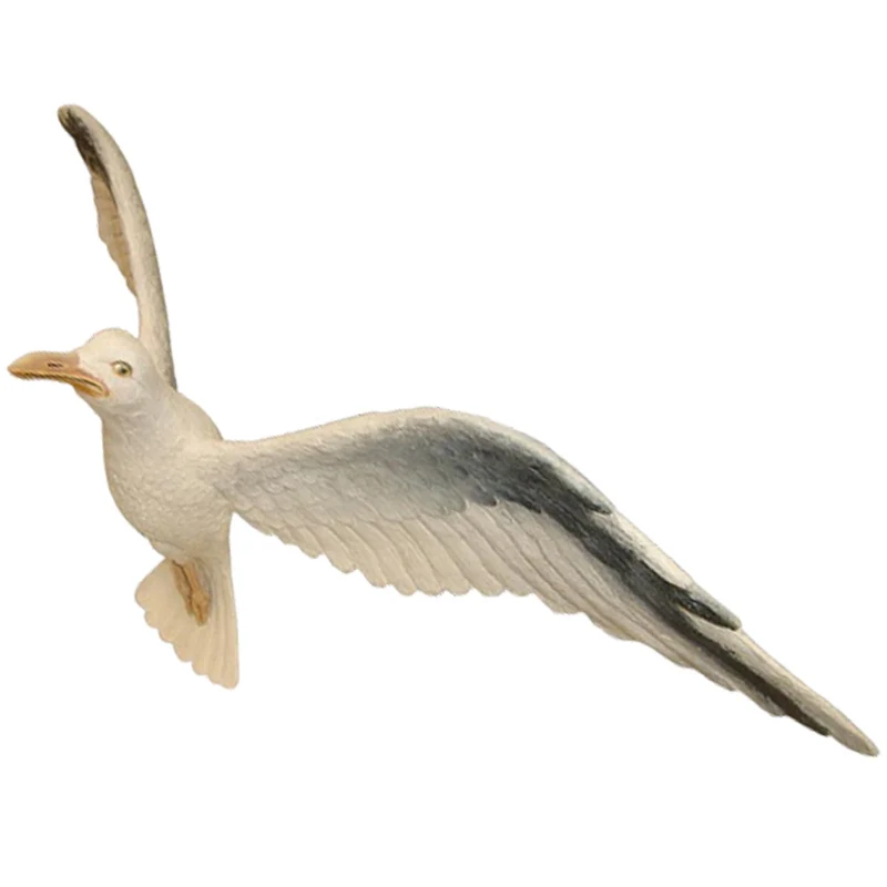 Custom home coastal beach wall decor aesthetic nautical art cute 3D animated seabirds resin flying seagull figurine