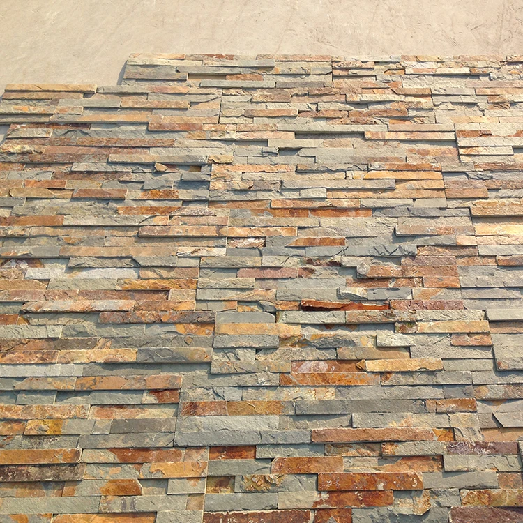 
Natural rusty SLATE 20 slab 15x60 facade 