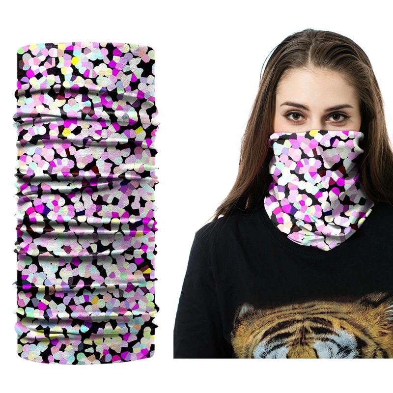 Custom Logo Printed Headband Free Design Unisex Washable  Bandana Neck Gaiter Tube Headwear For Women Men Face Scarf