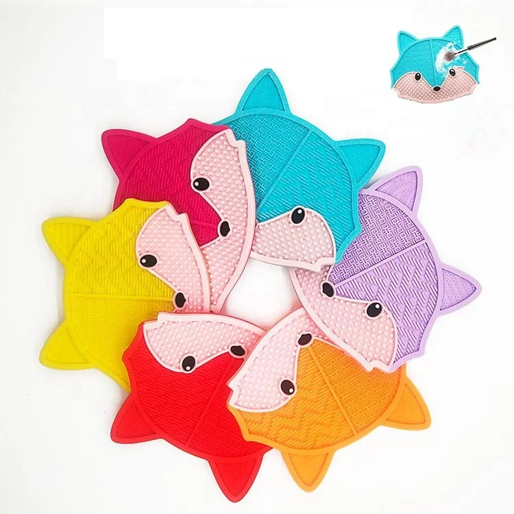 Hot sale Makeup Cleaner Tools Beauty Cosmetic Pad Washing Scrubber Silicone Makeup Brush Cleaner Mat