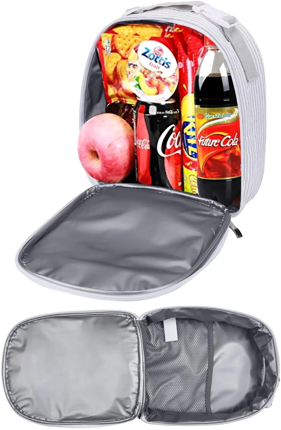 Wholesale Monoogrammed Kids Insulated Seersucker School Lunch boxes DMA09344
