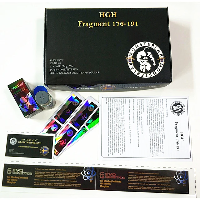 HXM Изготовление по индивидуальному заказу 2 мл x 10iu флакон H-G-H somatropina коробка упаковка этикеток со вставкой пластиковый лоток