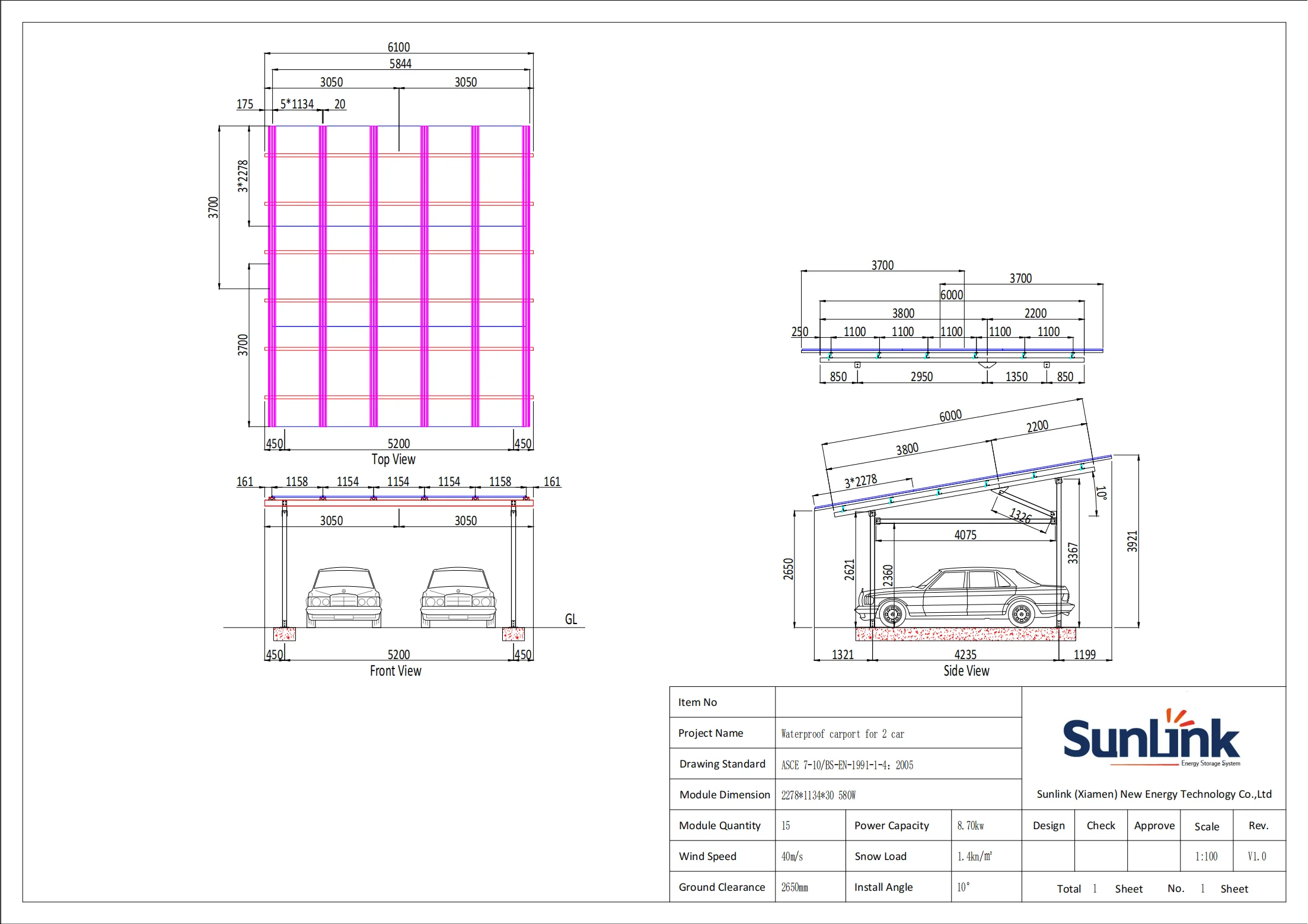 CM-01 Solar Carport Mounting Mac Solar Battery Structure Solar Carport Cost Solar Carport System