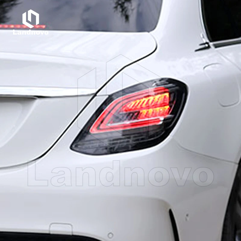 Landnovo body parts car assembly taillight led lamp replacement For Mercedes C class W205 2015-2020 led tail light