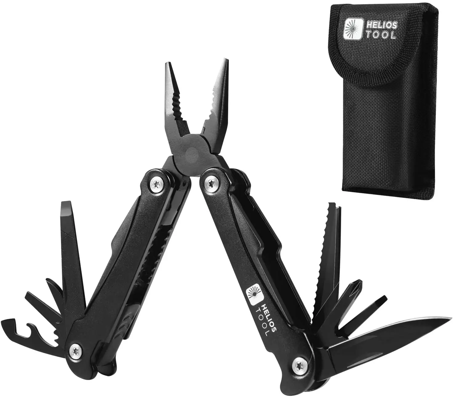 
2019 Heavy Duty Multi-tool with Multiple Functions and Locking Mechanism, multifunctional knife and pliers with Case 