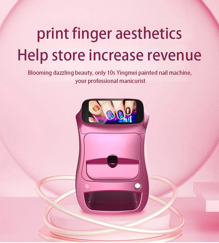 2023 New Arrivals Nail Polish Machine High Tech Electric Nail Polish Bottle Printing Machine Convenient 3d Nail Printer Machine