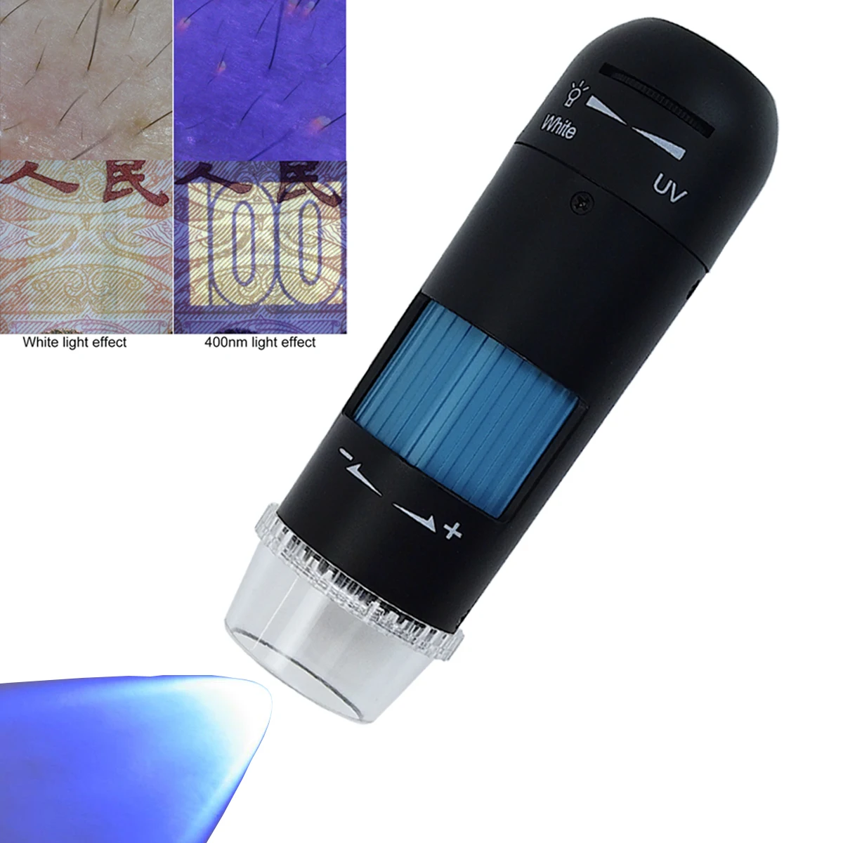 УФ USB микроскоп 200X ультрафиолетового света мини электронный микроскоп для волос осмотр кожи