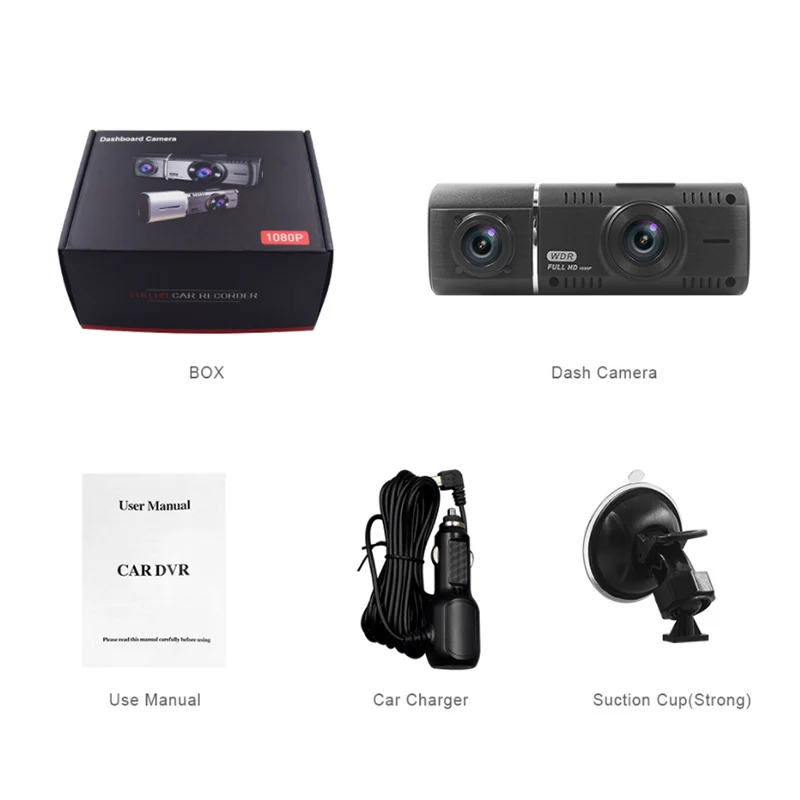 Hot selling Full HD 1.5-inch Mini 1080p Car DVR Dashcam 360 Rotating Lens Camera Recorder Android USB Interface