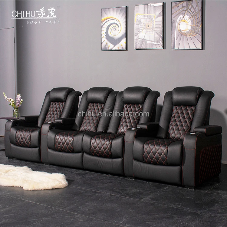 Italian design good quality electric recliner cooling cup holder music function sofa bed cinema chair theater furniture
