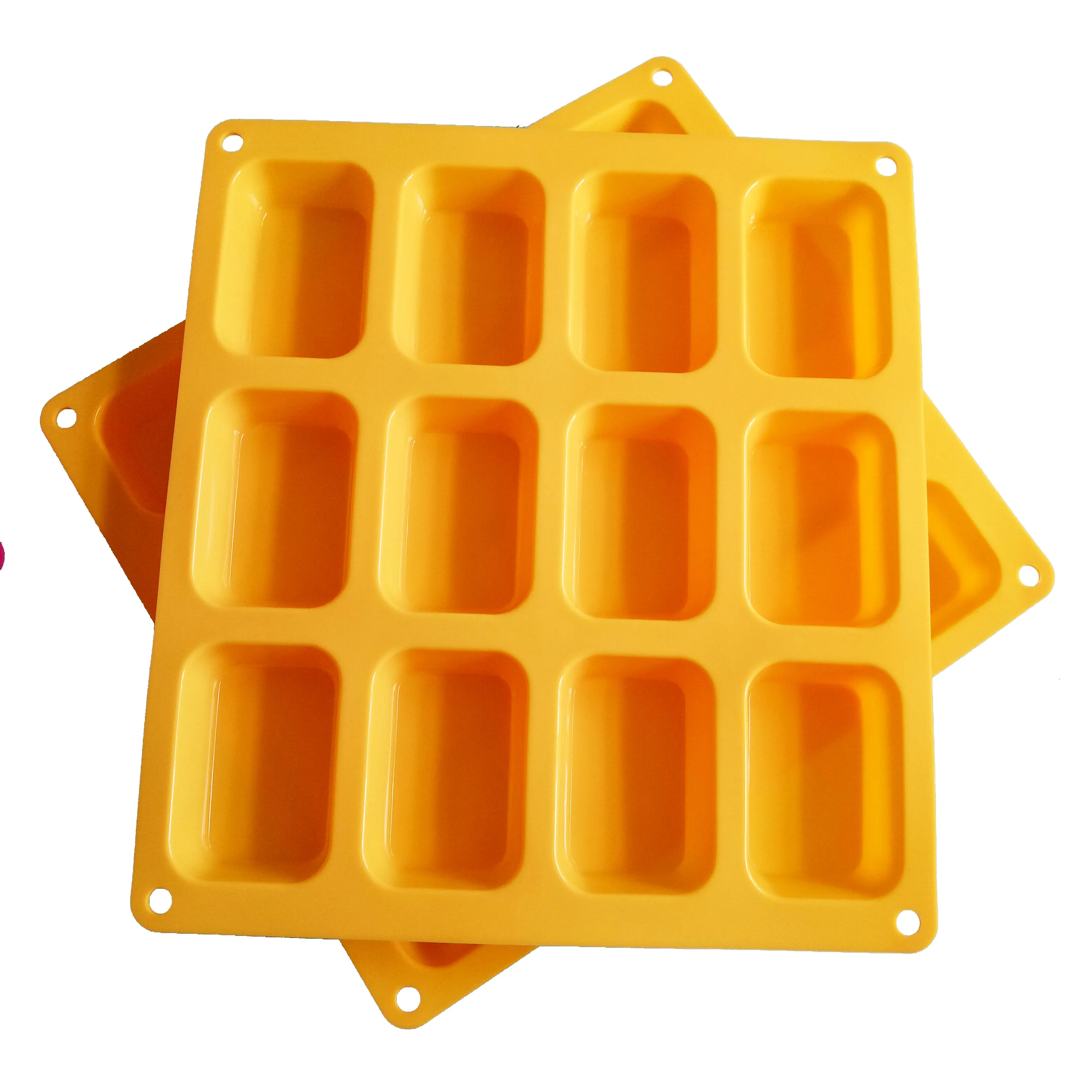 12 cavity Plain Basic Rectangle Soap DIY Mold Silicone Mould for Homemade Craft