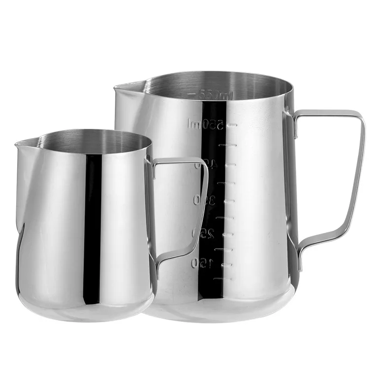 12 OZ(350ml) , 20 OZ(600ml) Metal Coffee Espresso Milk Frothing Pitcher Stainless Steel Milk Jug