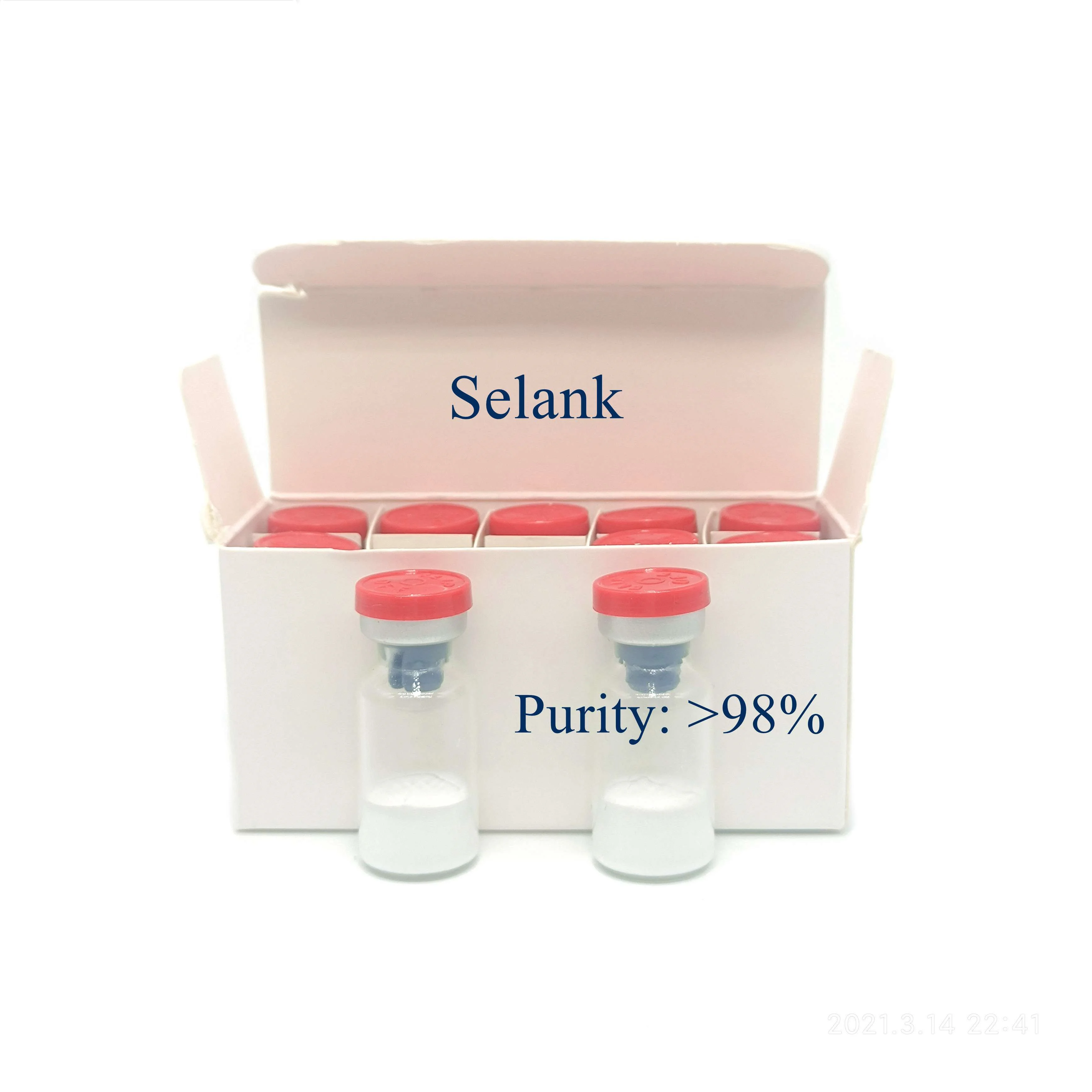 
CAS 129954-34-3 High pure 10mg per vial Selank peptide powder 