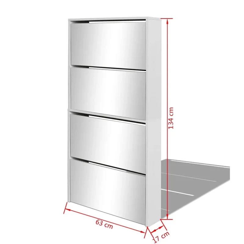 ESSENT Modern multi-functional Mirror furniture Shoe Cabinet with mirror High Quality Wood Shoe Rack