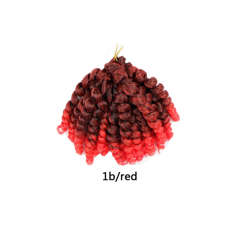 Ainizi Cheap Wholesale synthetic 8 inches wand curl crochet Hair extension braids for black women