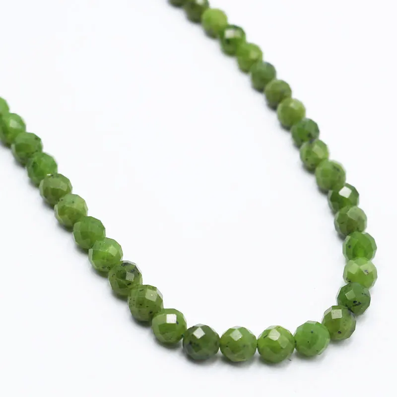 Hot Selling Natural Polish Nephrite Jade New Canada Green Jade Gemstone Loose Beads For Jewelry Making Factory Wholesale