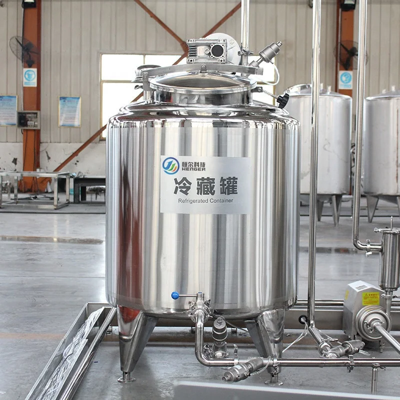 500 3000L Stainless Steel New Vertical Horizontal Refrigerated Fresh Raw Goat Milk Cooling Storage Tank Silo Dairy Farms Supply