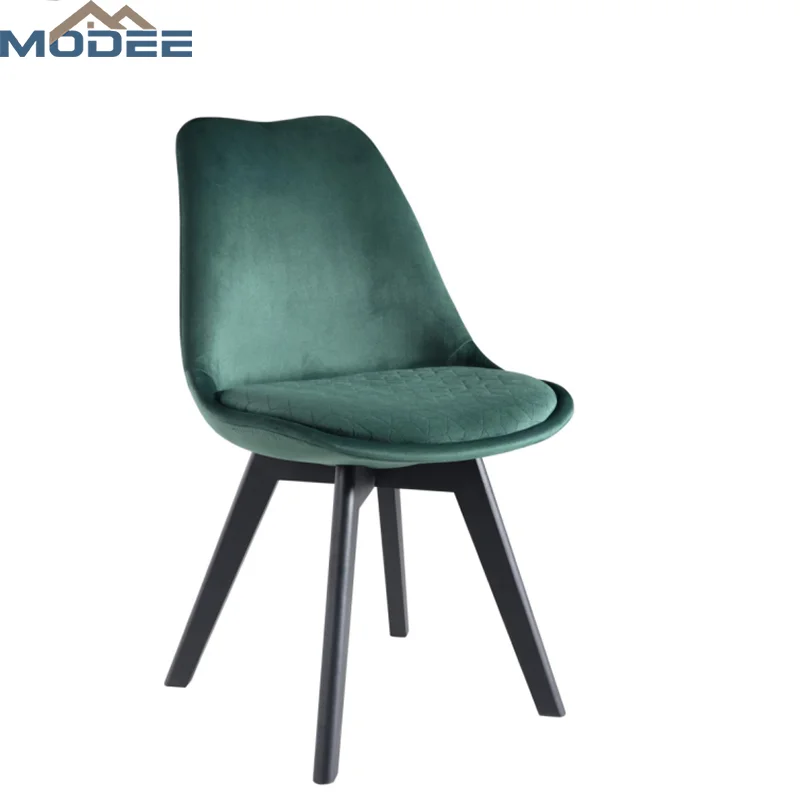 Luxury Dining Chairs Steel Blue Velvet Dining Chair Metal Legs Soft Seat Metal Frame Dining Kitchen Chair