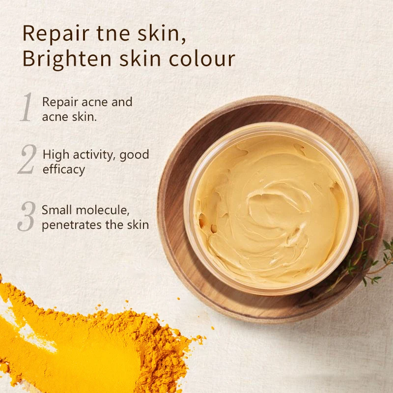Vegan Facial Skin Care Vitamin C Exfoliating Blackhead Firming Turmeric Face Mud Clay Mask